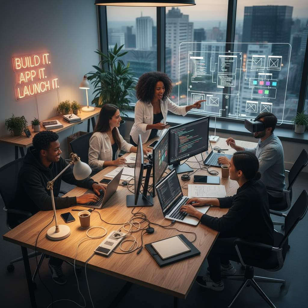 App Development in Dubai. Image ai .generated