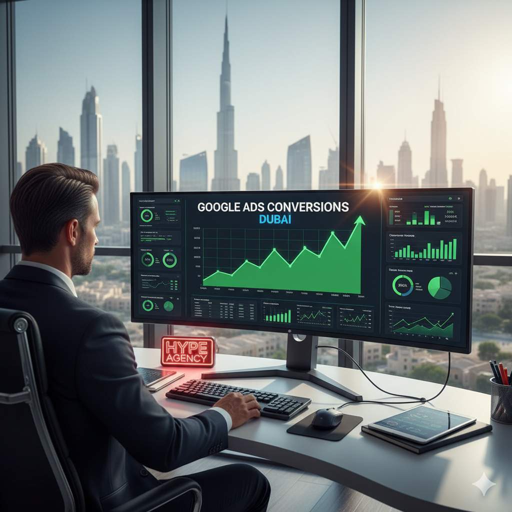 Expert Google Ads in Dubai. Image ai generated.