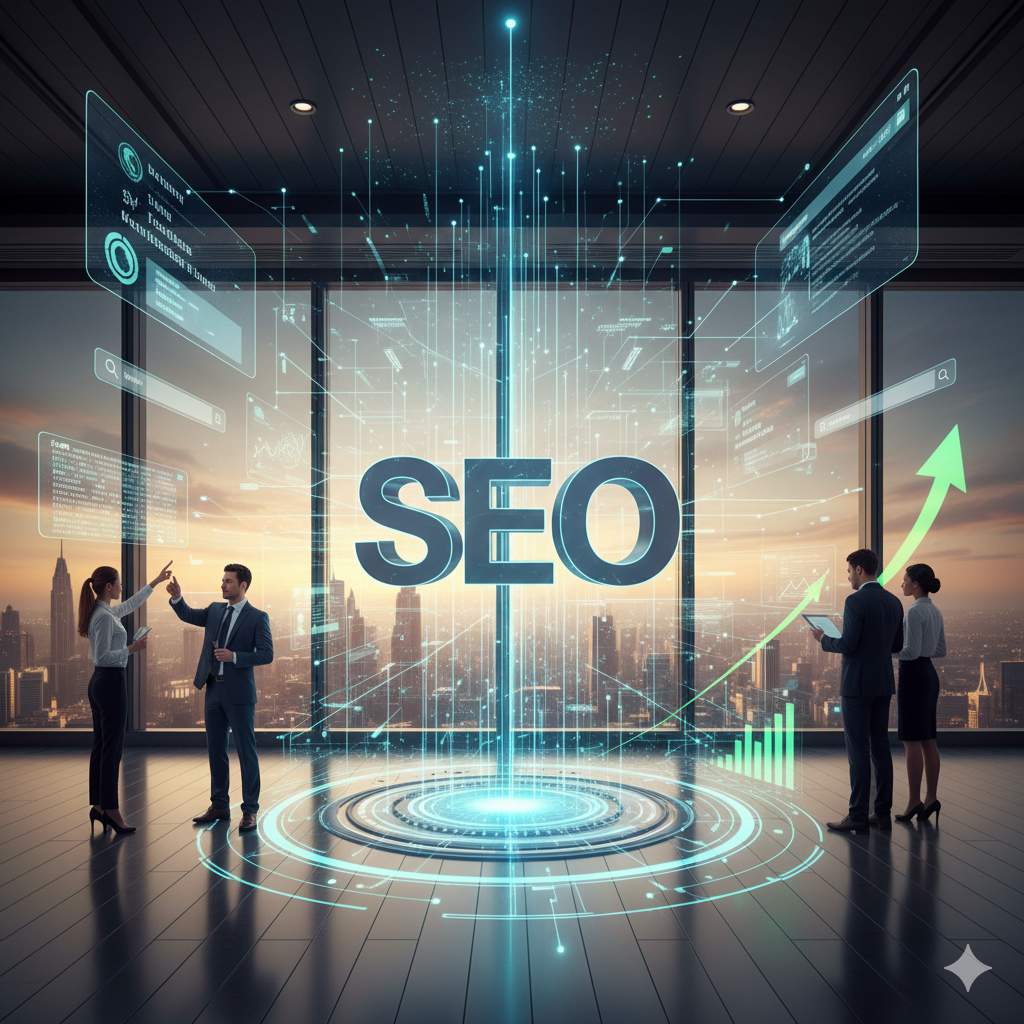 SEO Strategies in Dubai. Image ai generated.
