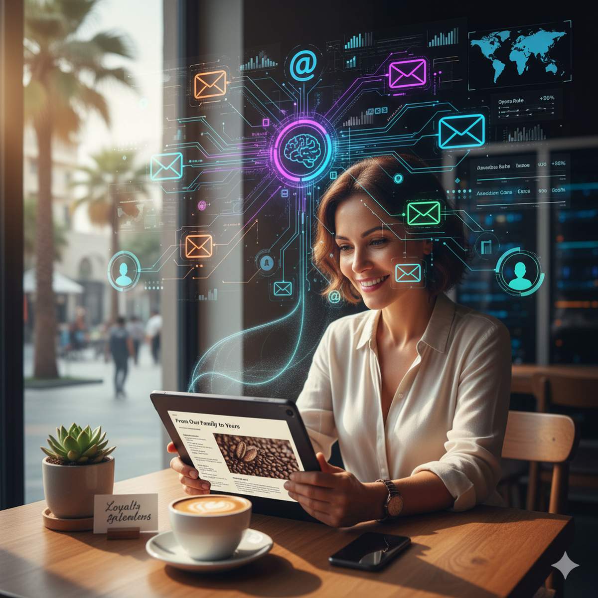 EMail marketing in Dubai. Image ai generated.