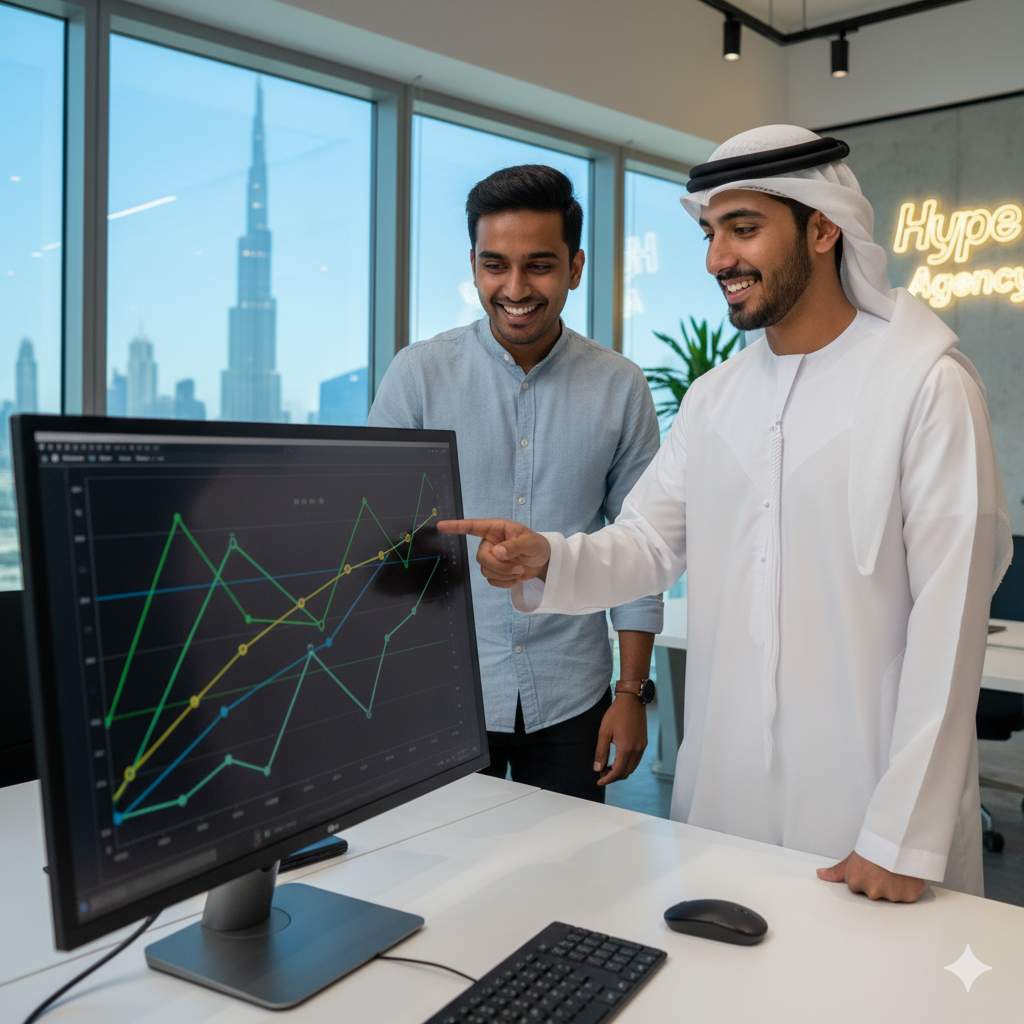Image ai generated of web marketing agency in dubai.